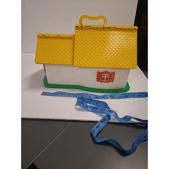 Playskool Hasbro Weebles Wobbles Cottage House Vintage 1973 Yellow White - Picture 14 of 15